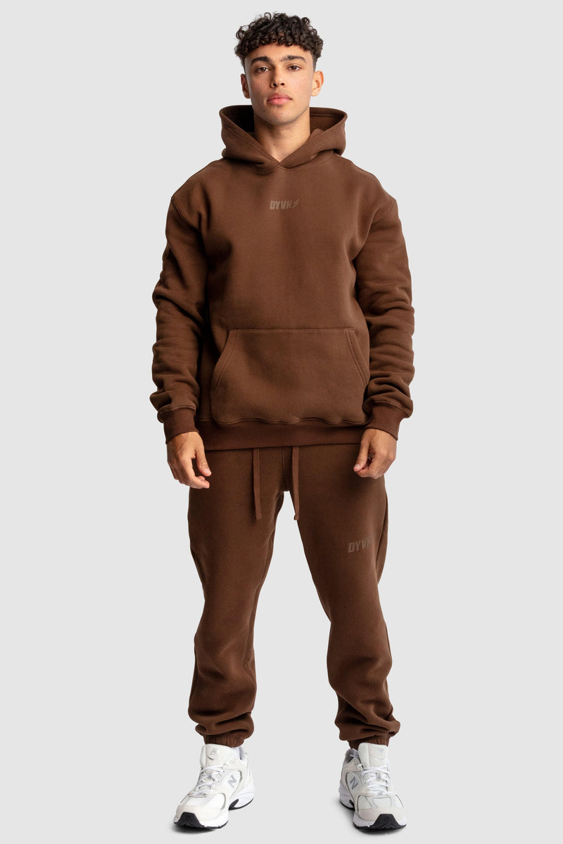 Men's DYVN Relaxed Fit Hoodie Chocolate – DOYOUEVEN