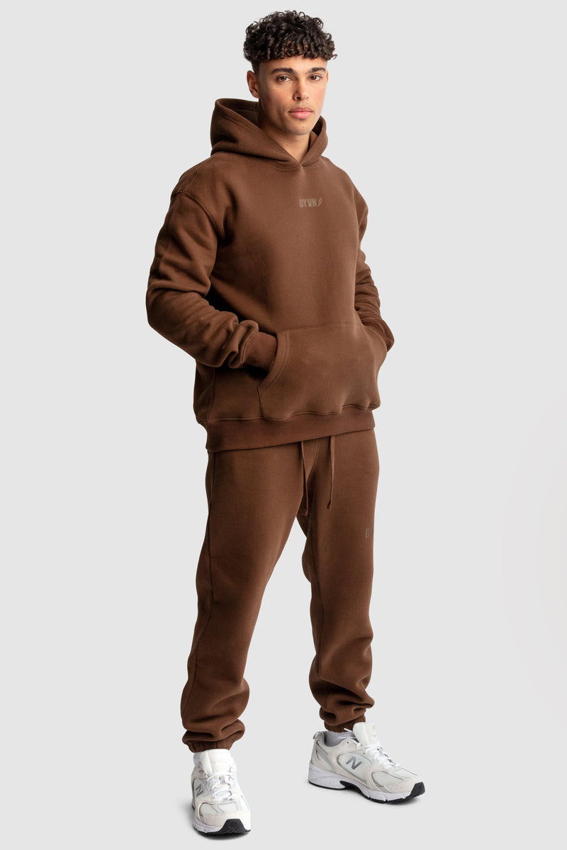 Men's DYVN Relaxed Fit Hoodie Chocolate – DOYOUEVEN