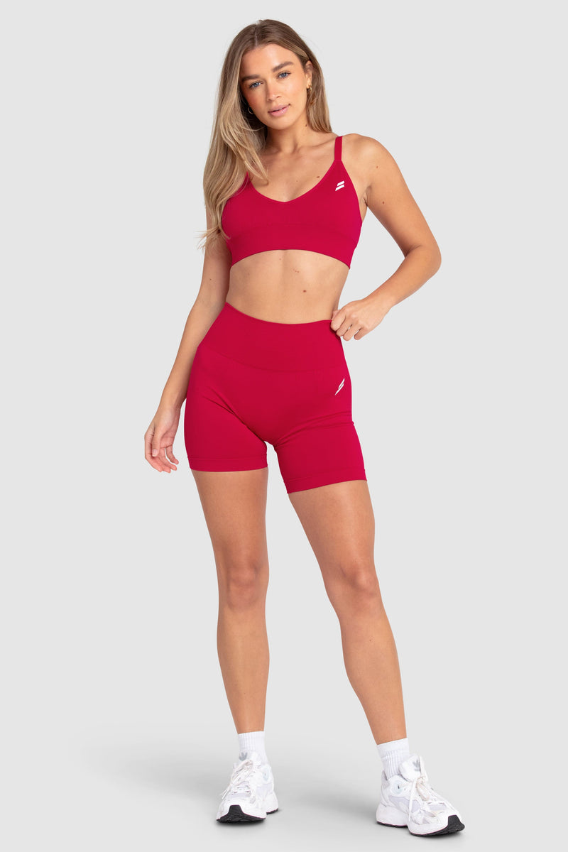 Scrunch 2 Seamless Shorts - Cherry Red – DOYOUEVEN
