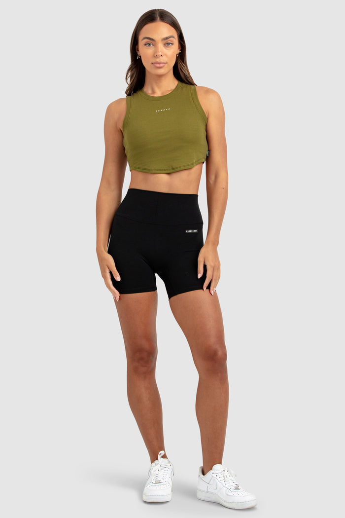 Womens Scoop Tank - Khaki Green