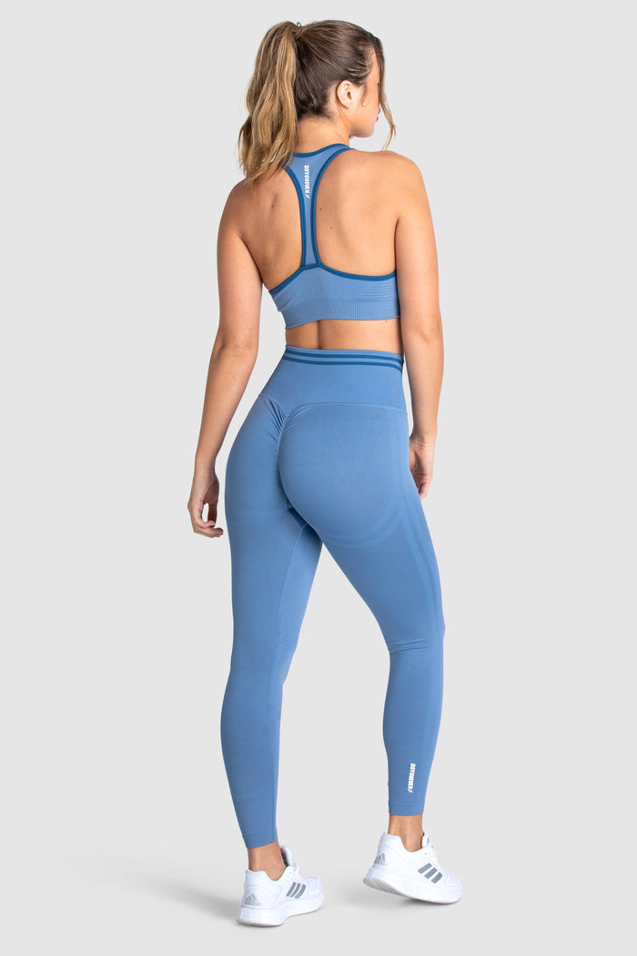 DYE Scrunch Seamless Crop - Slate Blue