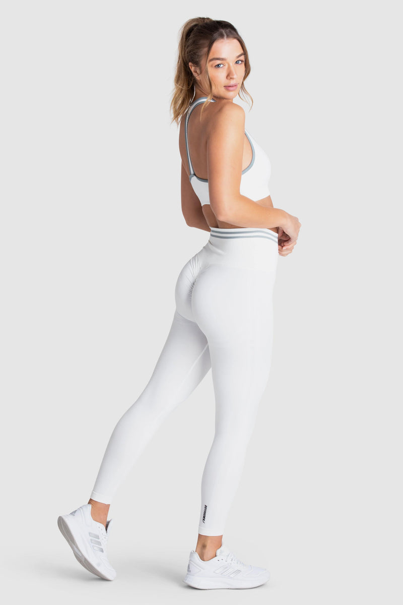 S】Bombshell Sportswear SCRUNCH レギンス ホワイト dye-scrunch-seamless-leggings-