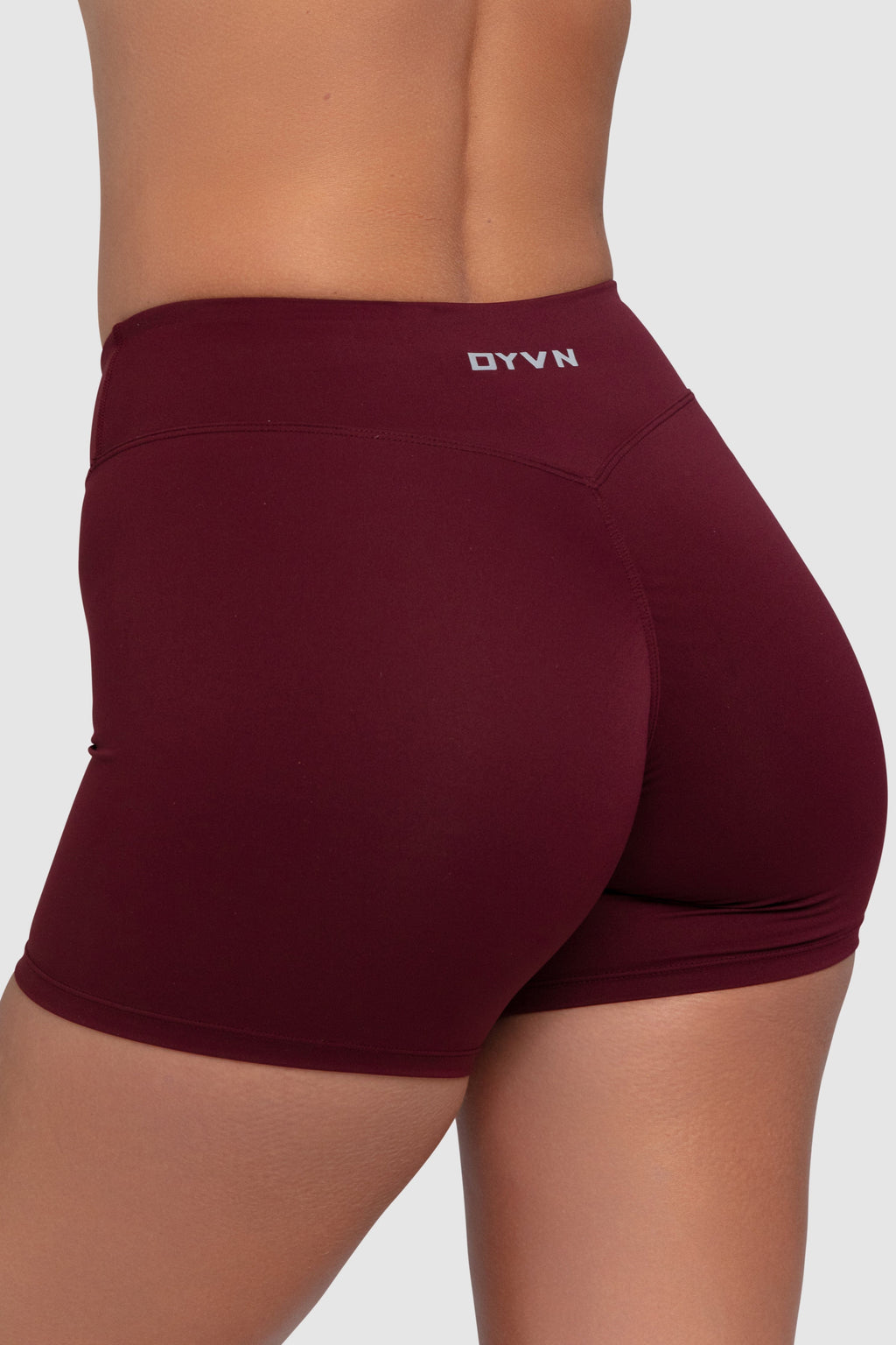 Aura Invisible Scrunch Shorts - Dark Cherry