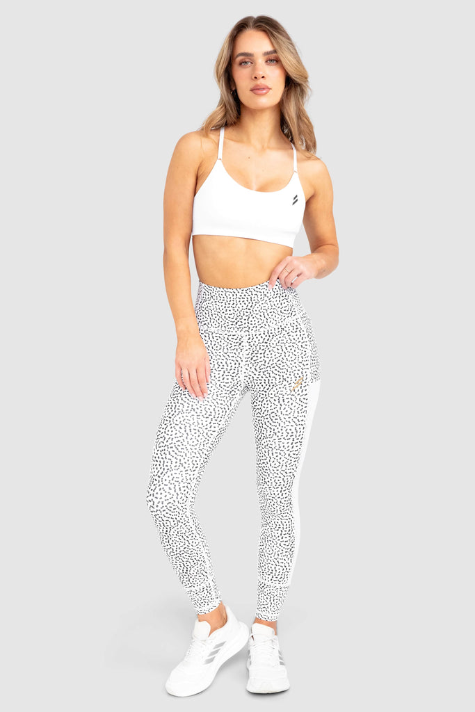 Breeze Mesh Leggings - White Speckle – DOYOUEVEN