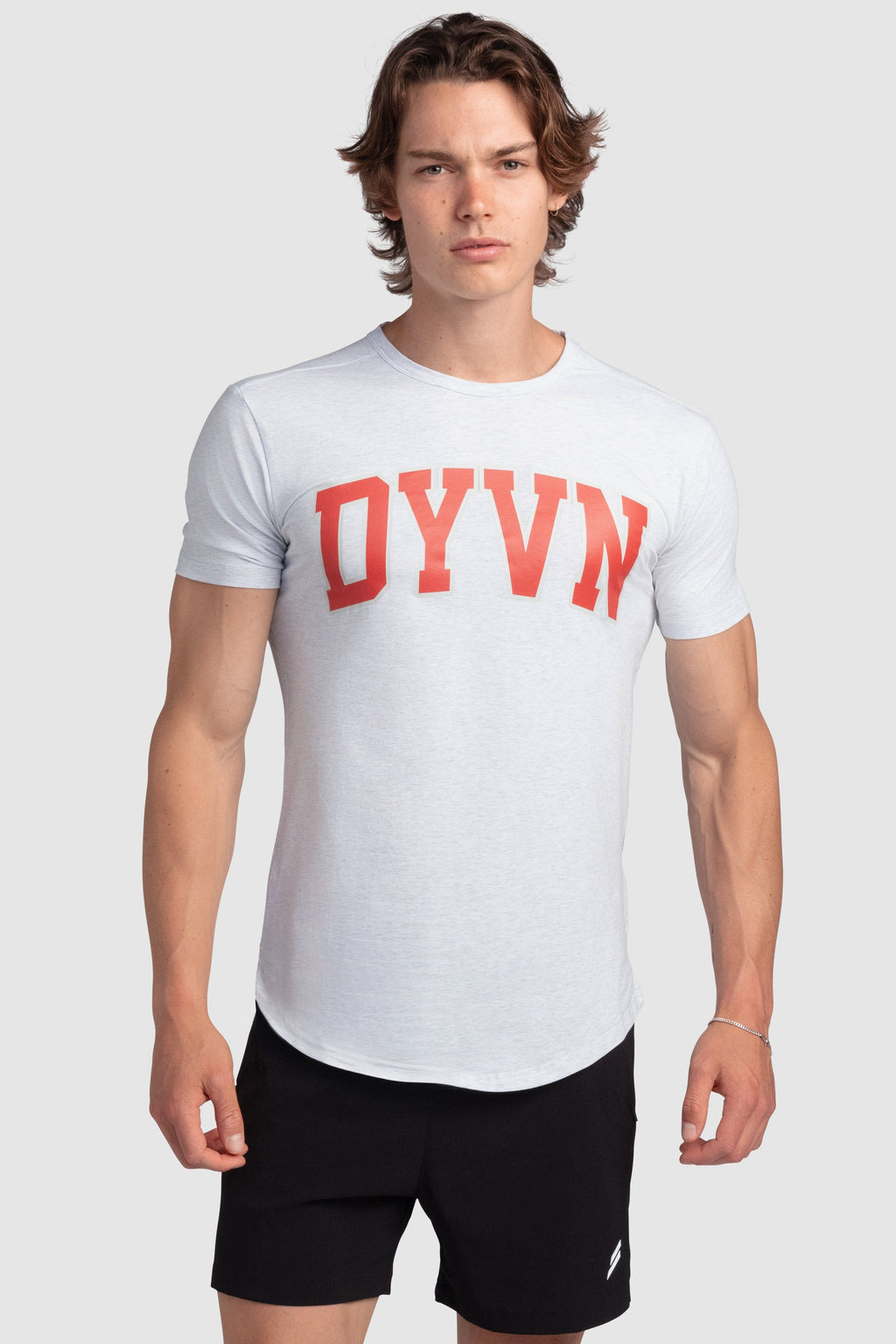 DYVN College Drop Tee - Grey Marle