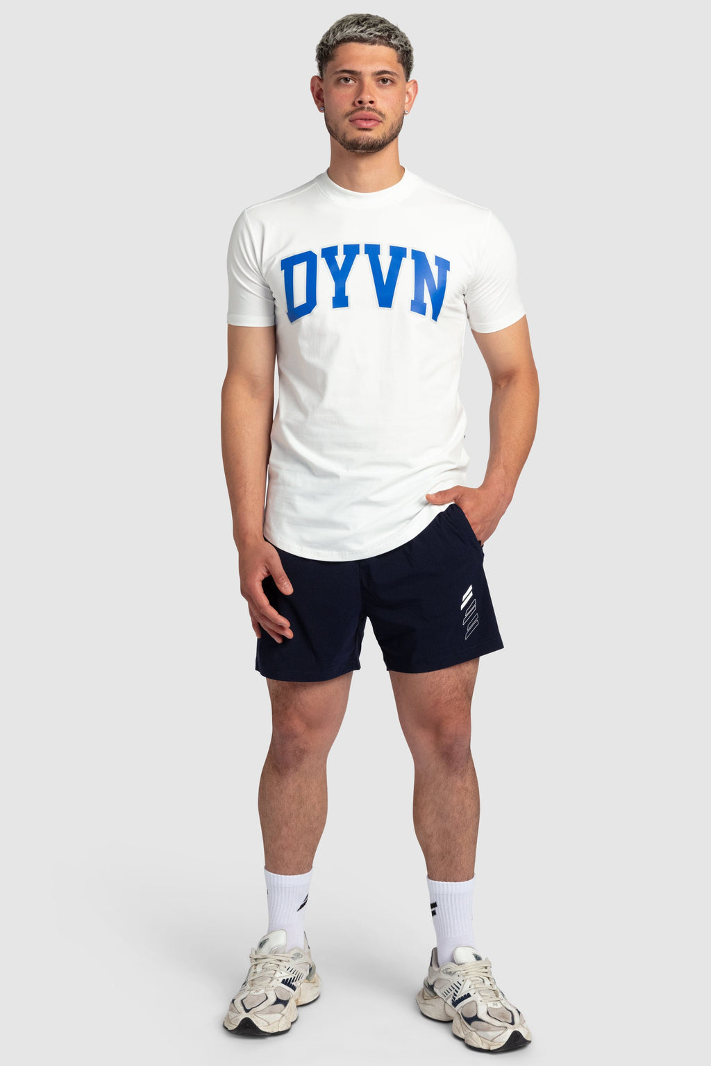 DYVN College Drop Tee - White