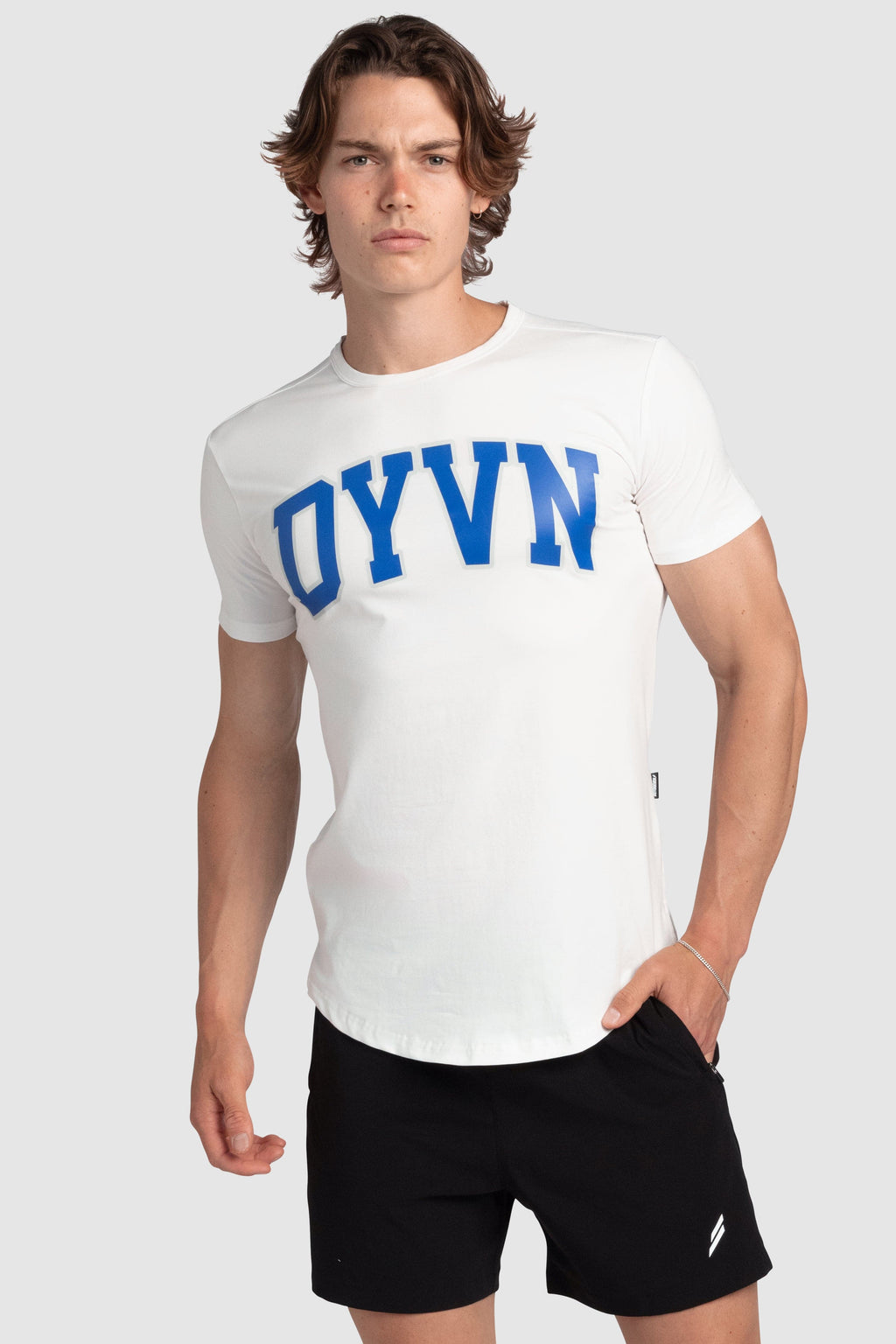 DYVN College Drop Tee - White