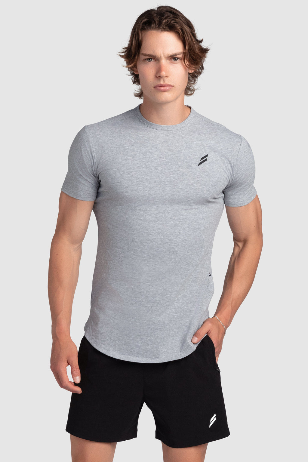 Mark Drop Tee V3 - Grey Marl
