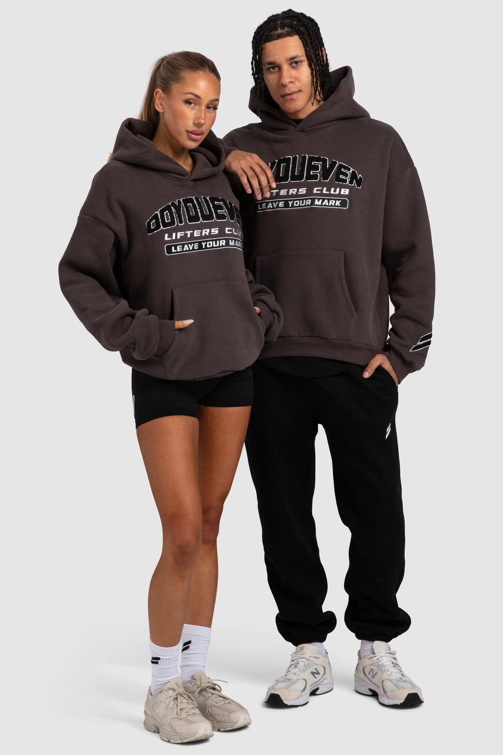 Oversized Heavyweight Lifters Club Hoodie - Charcoal