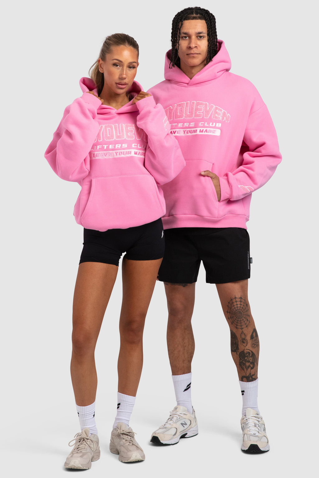 Oversized Heavyweight Lifters Club Hoodie - Pink