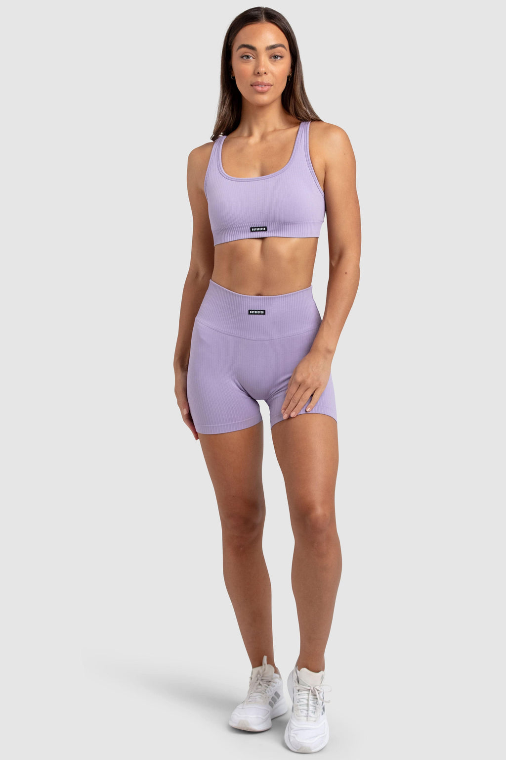 Ribbed Seamless Crop - Soft Purple