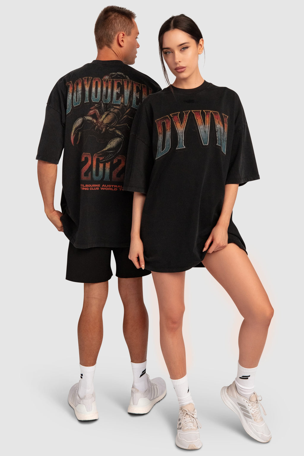 Sting Heavyweight Oversize Tee - Black Acid Wash