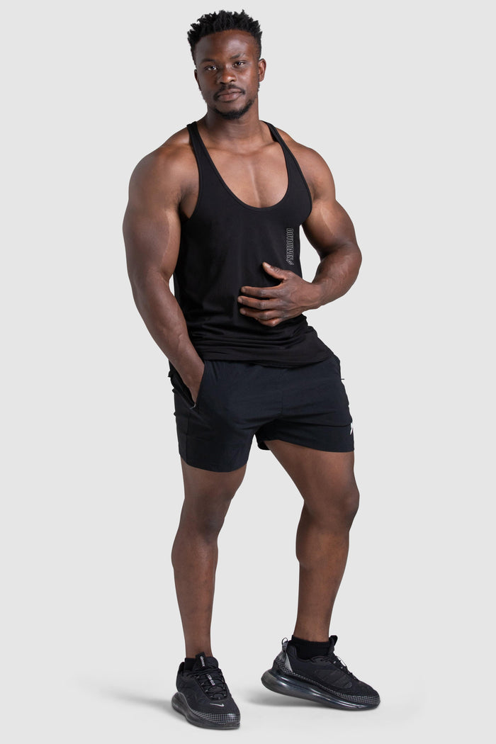 Dual Stripe Stringer - Black