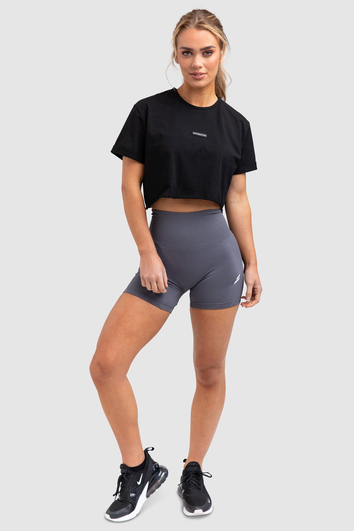 Everyday Cropped Tee - Black