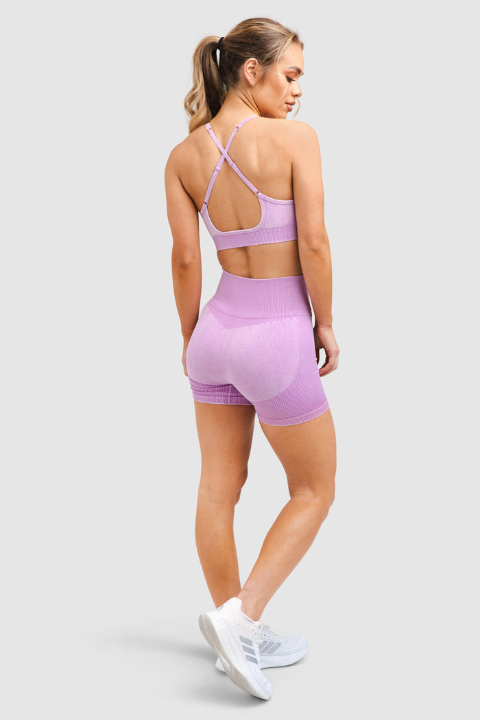 Impact Acid Wash Shorts - Lavender