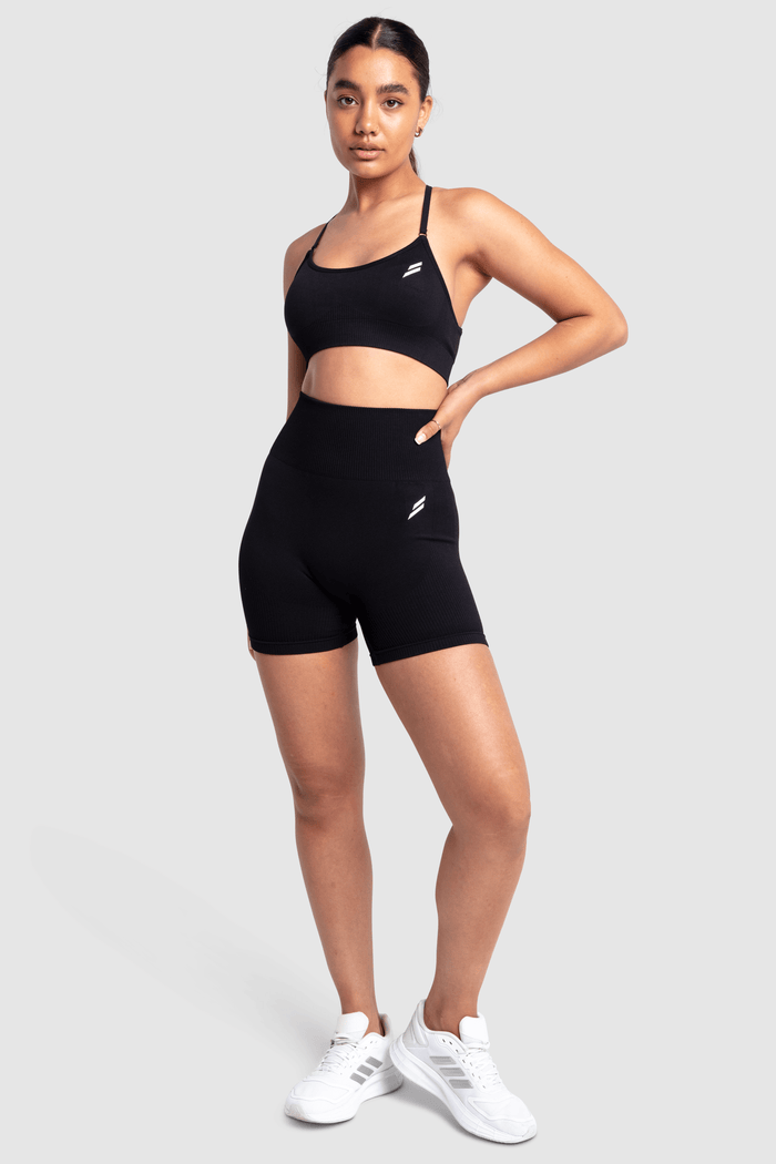 Impact Solid Crop - Jet Black