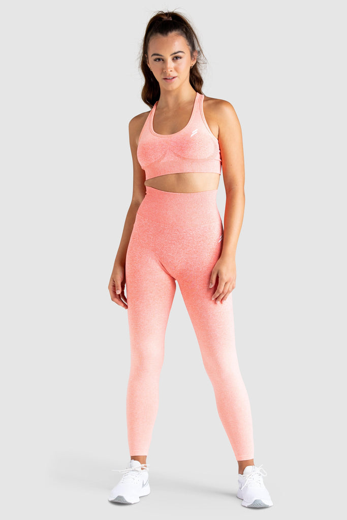Ombre Scrunch Seamless Leggings - Coral – DOYOUEVEN